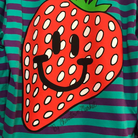 Nwt exclusive L/e guess x chinatown striped L/s - Picture 3 of 7